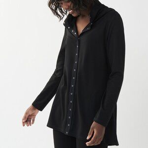 Joseph Ribkoff NWT Black Snap Hoodie Jacket